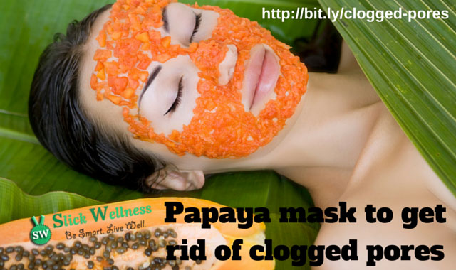 Papaya mask to get rid of clogged pores