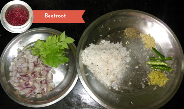 Beetroot-Poriyal-Recipe-ingredients