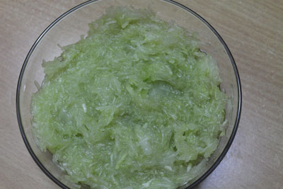 grated bottle gourd.