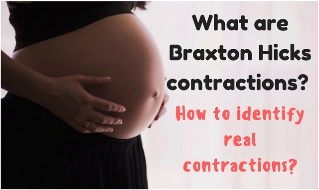 What are Braxton Hicks contractions and how do they differ from real contractions